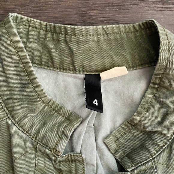 Olive Army Green Spring Jacquet Jacket - Picture 5 of 6